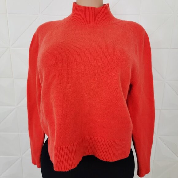 BODEN Women's Gladioli Orange Marion Merino Ribbed High-Neck Sweater Size L - Picture 3 of 8